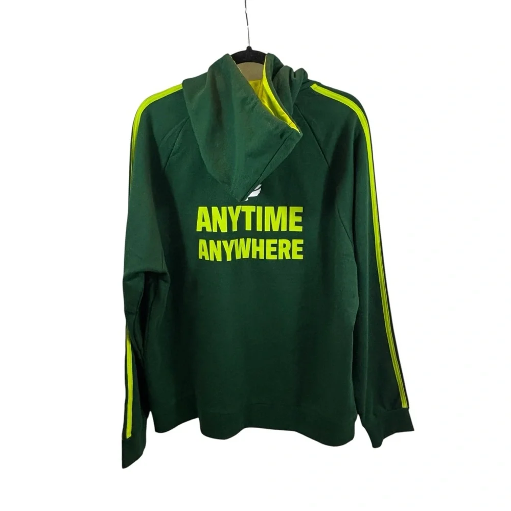 Men’s Rise Dispensary Fill Zip Green Hoodie Anytime Anywhere Logo Size XL_4